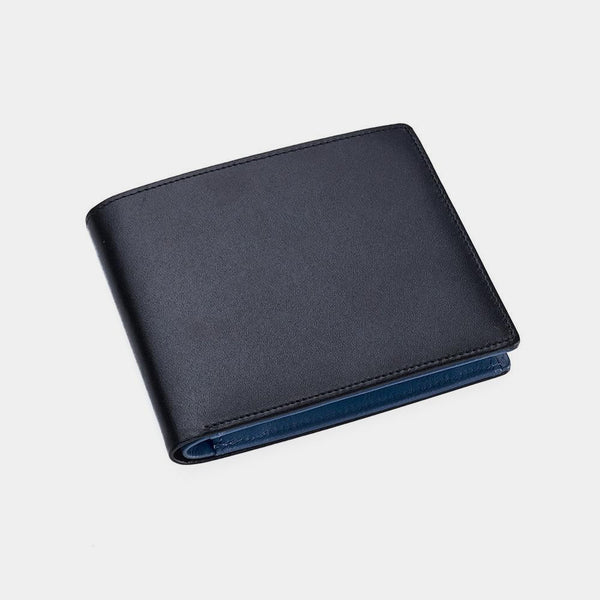 Pánská kožená peněženka, černo-modrá (2945788412004)