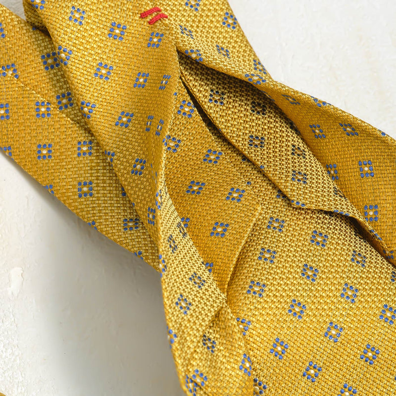 Pánská kravata ANTORINI, olivově zlatá s talismanem pro štěstí-ANTORINI®