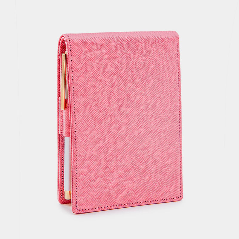 Dámský růžový zápisník, růžový, saffiano-ANTORINI®