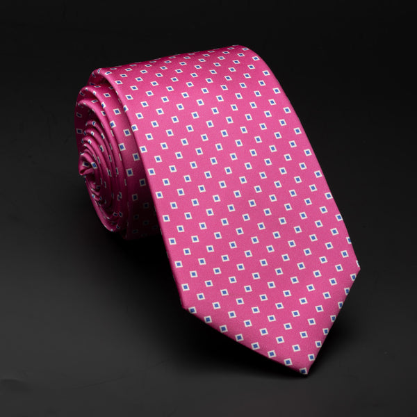 Hedvábná kravata ANTORINI, růžová-ANTORINI®