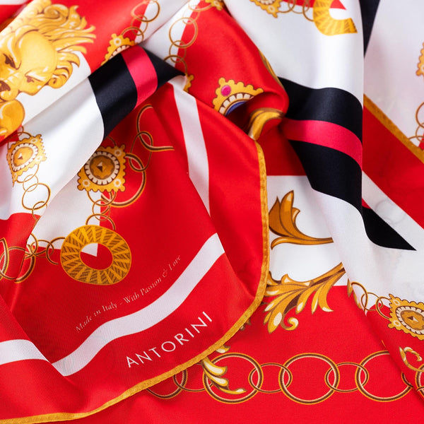 Luxusní šátek ANTORINI Imperiale, červený-ANTORINI®