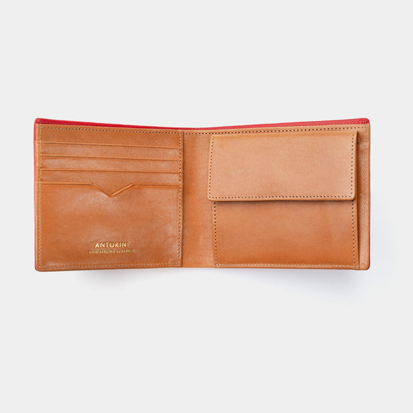 Stylová pánská kožená peněženka ANTORINI Prestige, červeno-hnědá-ANTORINI® (2764130123876)