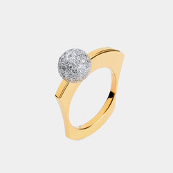 Women's Silver Ring Space, Silver 925/1000, 6 g, gold-plated-ANTORINI®
