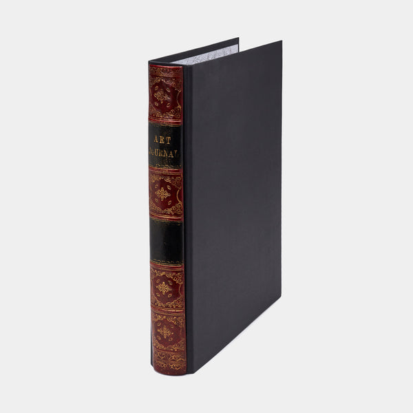 A4 Luxusní šanon s kroužkovou mechanikou, imitace historické knihy, červeno-hnědý-ANTORINI® (4287277826092)