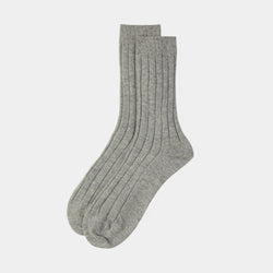 Světle šedé pánské kašmírové ponožky-ANTORINI® (4324100046892)