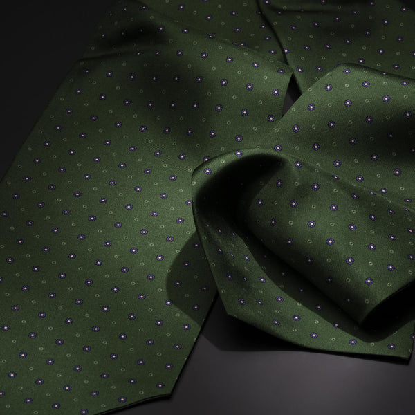Hedvábná kravatová šála, zelená-ANTORINI®