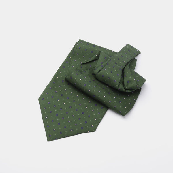 Hedvábná kravatová šála, zelená-ANTORINI®
