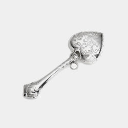 Stříbrné dětské chrastítko s motivem srdce, stříbro 925/1000, váha stříbra: 23 g-ANTORINI®