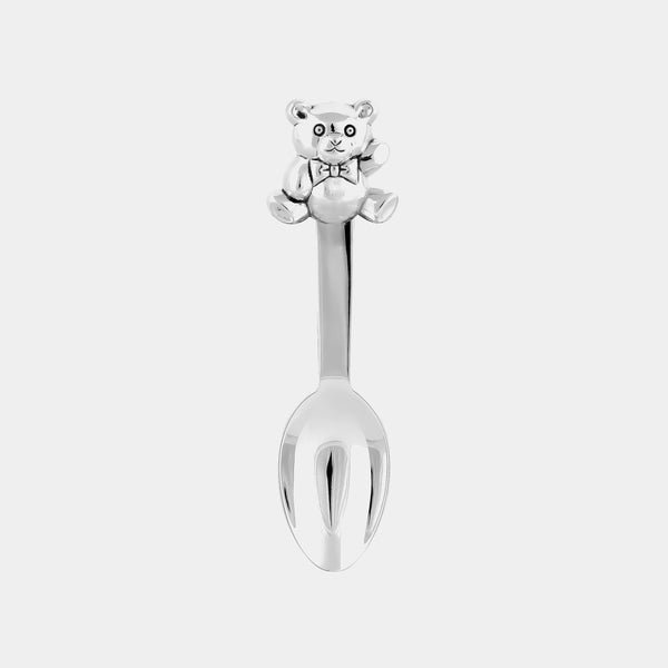 Stříbrná dětská lžička s medvídkem TEDDY Bear, stříbro 925/1000, 33 g-ANTORINI®