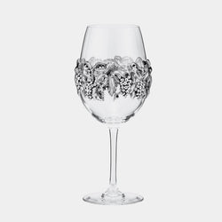 Set křišťálových sklenic na víno s dekorací, postříbřeno-ANTORINI®