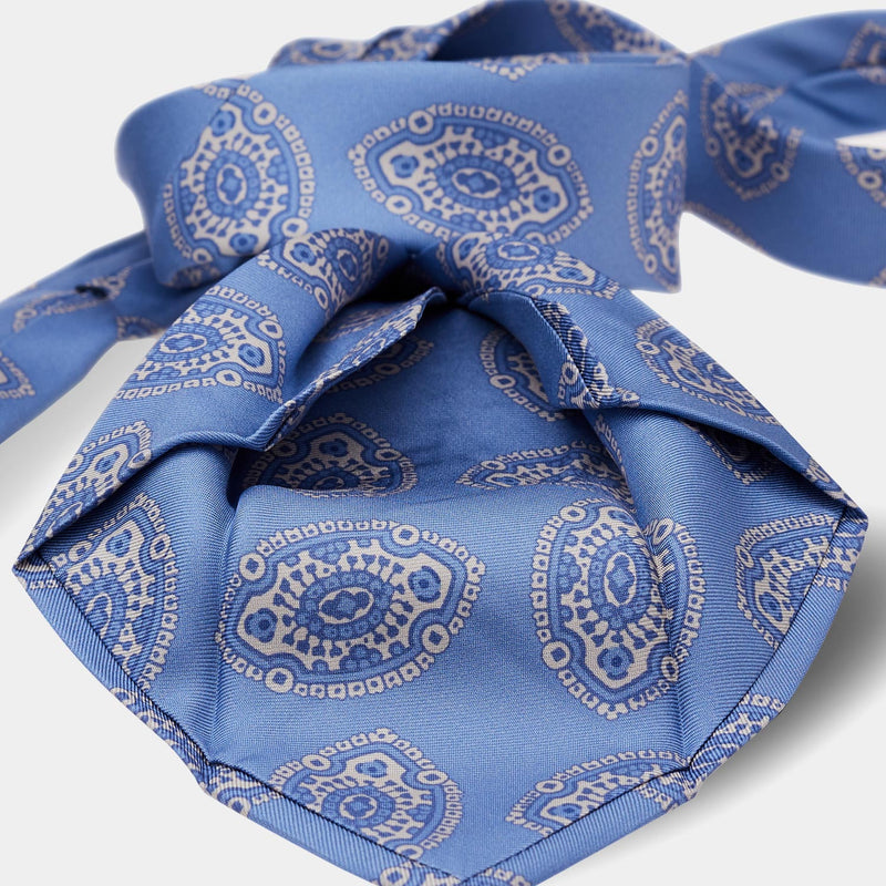 Hedvábná kravata ANTORINI Vintage, světle modrá-ANTORINI®