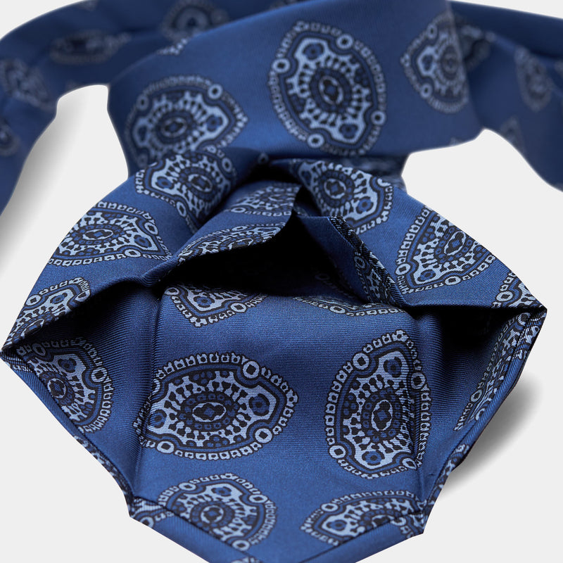 Hedvábná kravata ANTORINI Vintage, modrá-ANTORINI®