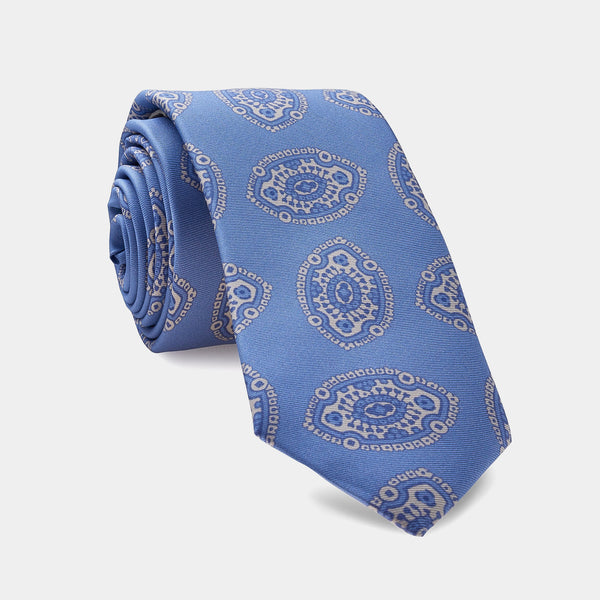 Hedvábná kravata ANTORINI Vintage, světle modrá-ANTORINI®