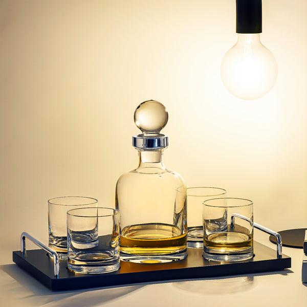 Křišťálový set na Whisky, postříbřeno-ANTORINI®