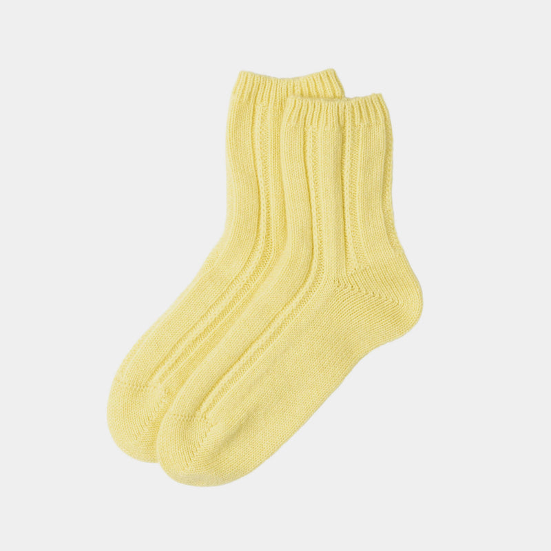 Luxusní dámské kašmírové ponožky, žluté-ANTORINI® (4324102799404)
